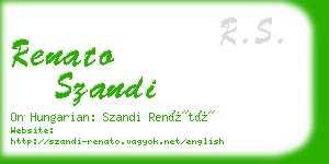 renato szandi business card